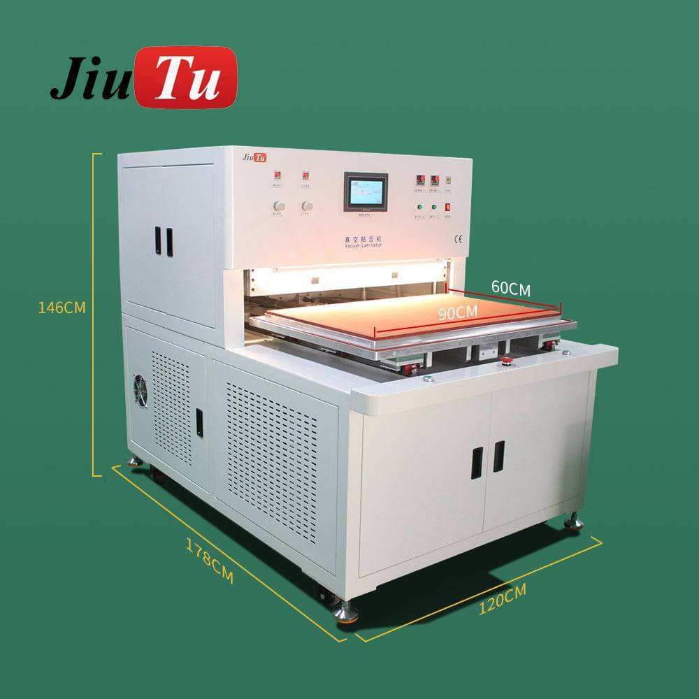screen lamination machine in white with digital control panel and measurement markings for professional phone screen repair