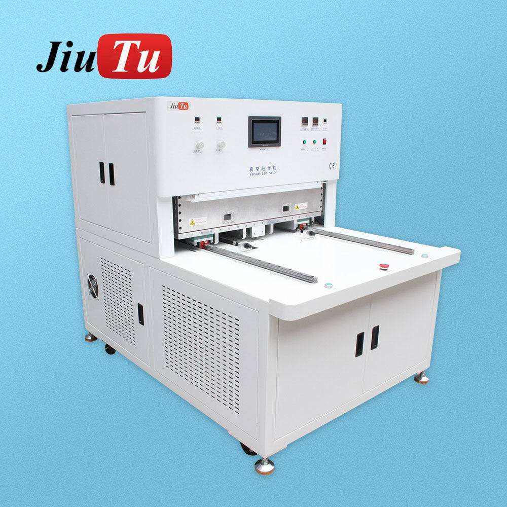 White professional screen lamination vacuum machine with digital controls and flat working surface for OCA film bonding on screens