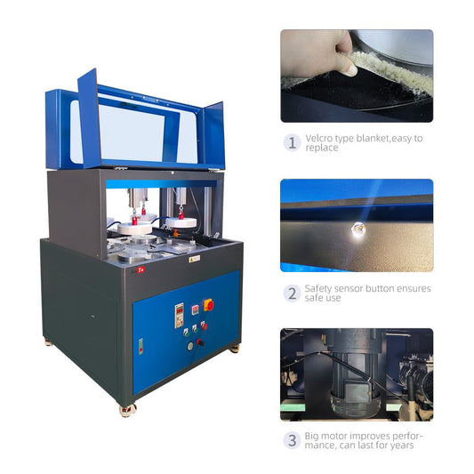 Máquina pulidora profesional para pantallas de teléfonos móviles eliminando arañazos y restaurando claridad óptica