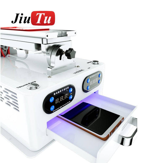Touch screen removal machine for LCD repair with compact design