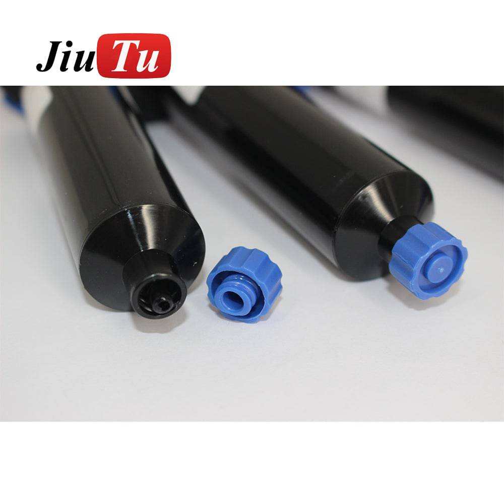 Waterproof Glue for Polishing Machine in black cylindrical tubes with blue screw caps, designed for sealing phone ports
